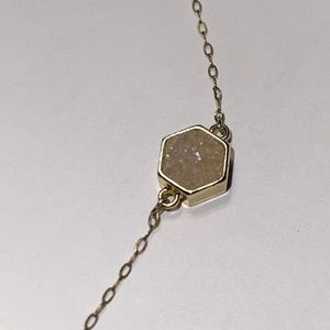 15” white crystal necklace